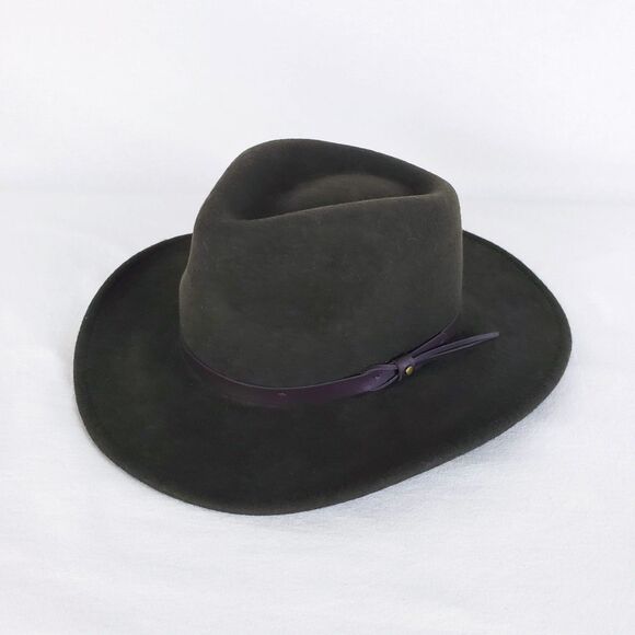 Scala Outback Hat Chocolate Brown Wool Felt Western Retro - Picture 1 of 10